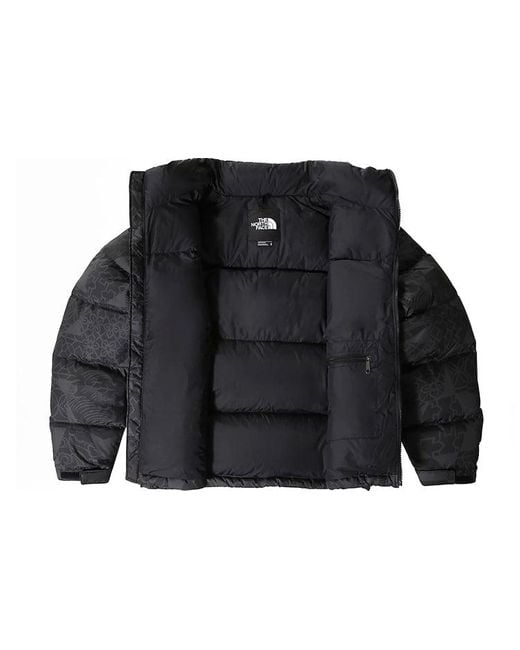 The North Face Black 1996 Retro Nuptse Ic Geo Tonal Print Jacket for men