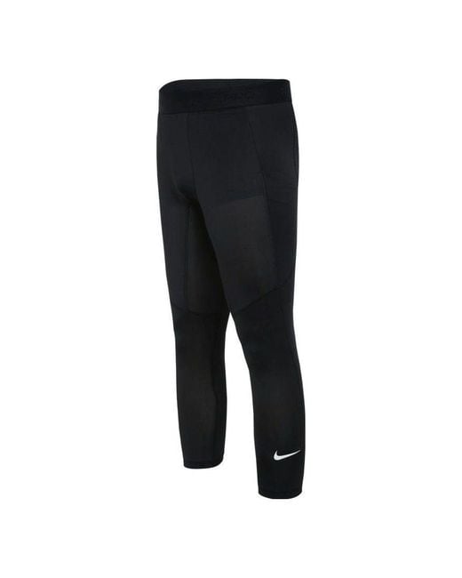Nike Black Pro Dri-Fit 3/4-Length Fitness Tights for men