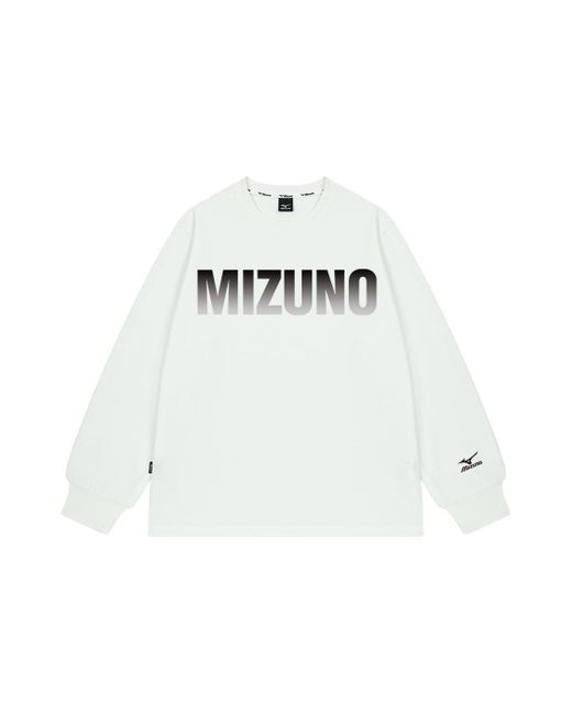 Mizuno White Graphic Long Sleeve T-shirt for men