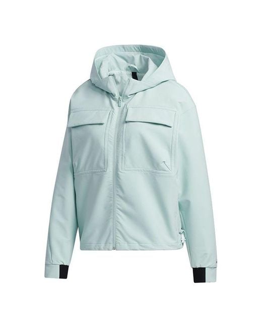 Adidas Blue (Wmns) Style Shell Jkt Casual Sports Hooded Jacket