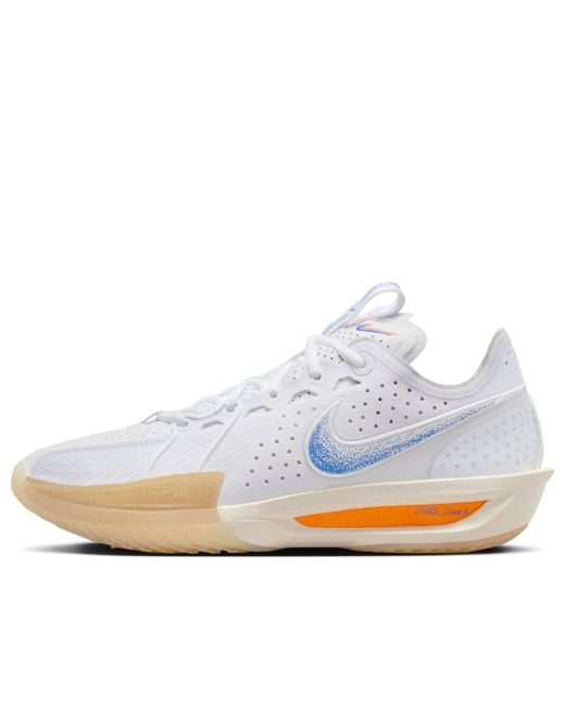 Nike White G.T. Cut 3 Blueprint Basketball Shoes for men