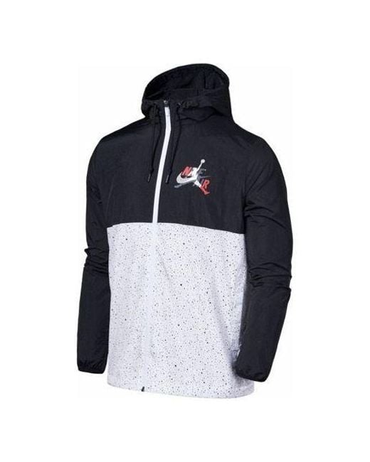 Nike Blue As J Jm Clscs Windwear Jkt Colorblock Hooded Jacket for men