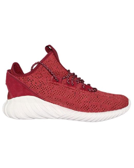 Adidas Red Tubular Doom Sock Primeknit 'Russet' for men