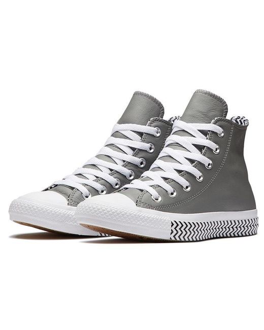 Converse Gray (Wmns) Chuck Taylor All Star High Top Leather