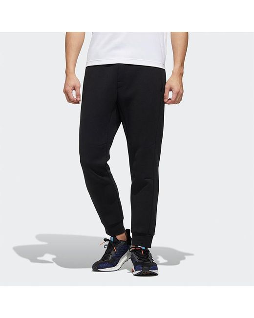 Adidas Black Th Pnt Peach Solid Color Casual Cozy Bundle Feet Sports Pants for men