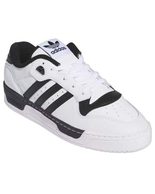 Adidas White Rivalry Low Shoes for men