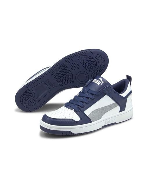 PUMA Blue Rebound Lay Up Lo Sl Low Top Board Shoes for men