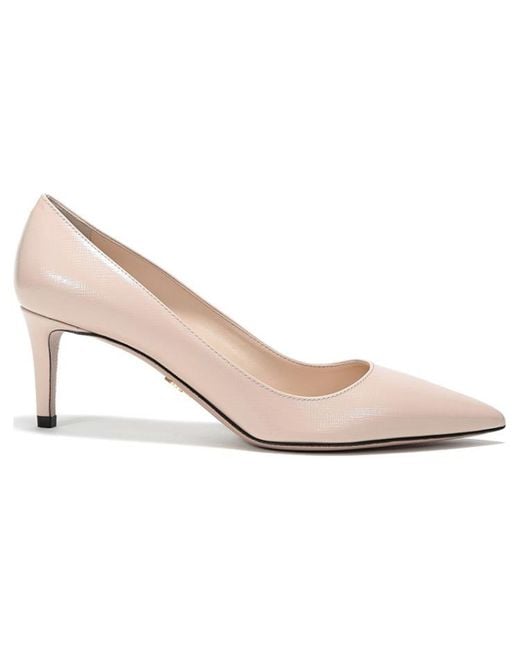 Prada Pink (Wmns) Pointed Saffiano Leather Heels 'Nude'