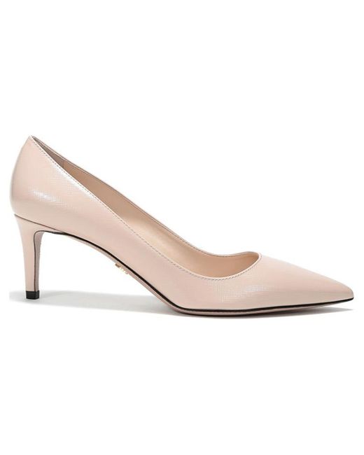 Prada Pink (Wmns) Pointed Saffiano Leather Heels 'Nude'