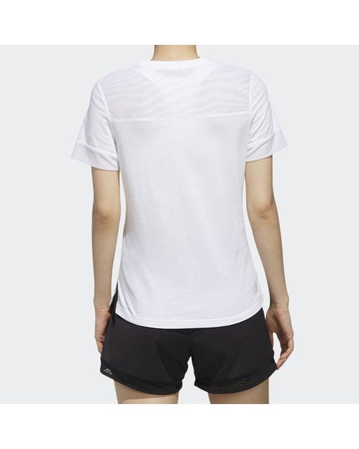 Adidas White (Wmns) Sports Stylish Short Sleeve