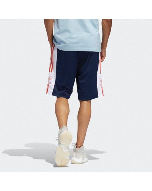 Adidas Blue Originals Breathable Mesh Casual Shorts for men