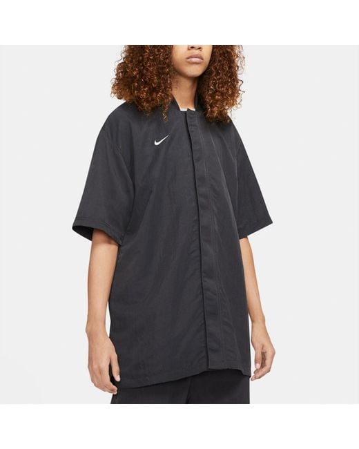 Nike Black X Fear Of God X Nba Crossover Solid Color Loose Short Sleeve Shirt for men