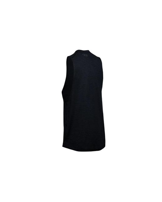 Under Armour Blue Project Rock Charged Cotton Tank for men