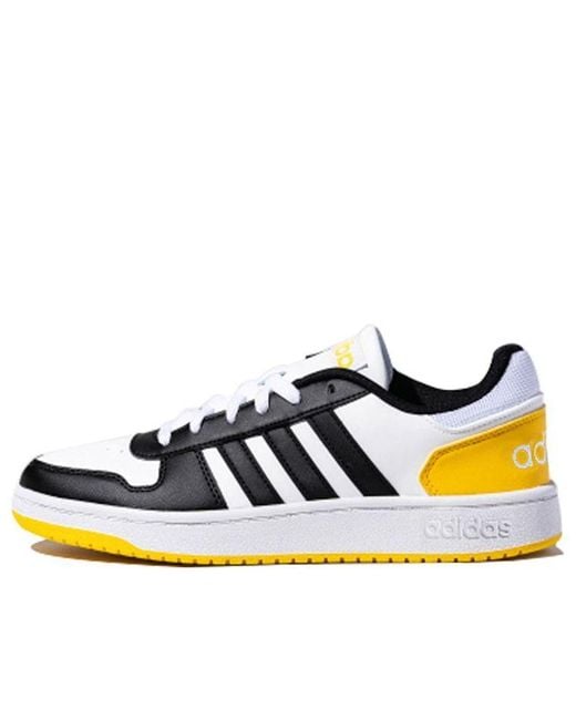 adidas Neo Hoops 2.0 'black White Yellow' in Blue for Men | Lyst