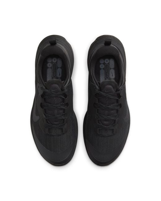 Nike Black React Miler 2 Shield Anthracite' for men