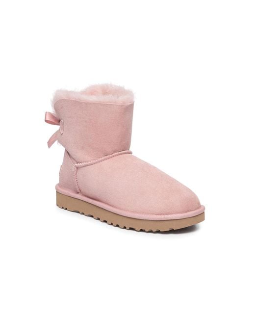 Ugg Pink (Wmns) Mini Baley Bow Ii Snow Boots