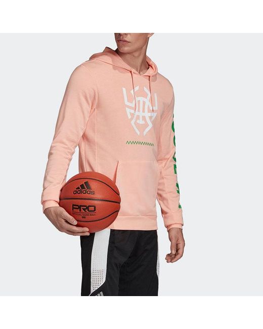 Adidas Pink Donovan Mitchell Alphabet Pattern Printing Basketball Sports Bright for men