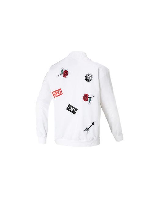 Adidas White Casual Sports Baseball Jacket for men