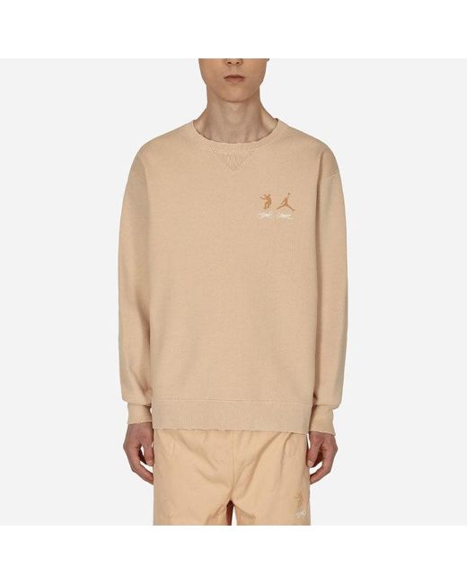Nike Natural X Union Crossover Logo Solid Color Sleeve Sports Round Neck Asia Edition for men