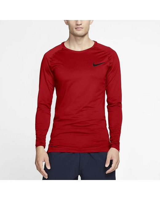 Nike Red Pro Dri-Fit Slim Sports Fitness Sportswear for men