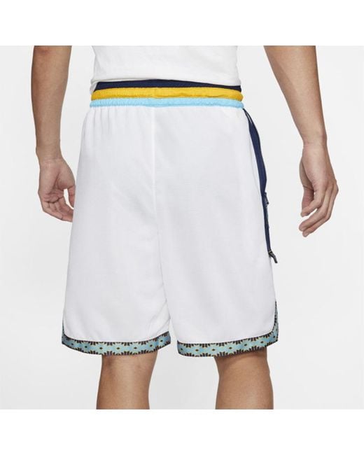 Nike Blue Dna Contrast Color Stitching Basketball Sports Shorts for men