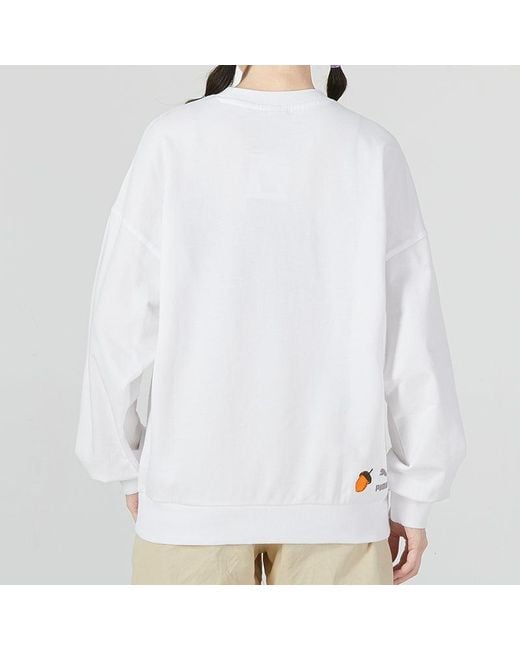 PUMA White (Wmns) Ff Bubble Sleeve Crew Neck Sweatshirt