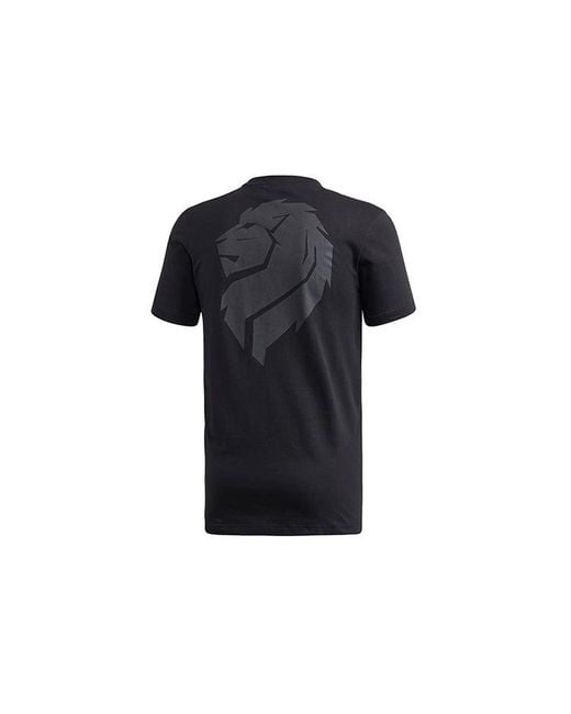 Adidas Black Hol Ci Tee Printed Sports Football Training Short Sleeve for men