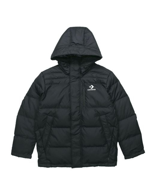 Converse Black Outdoor With Down Feather Jacket for men