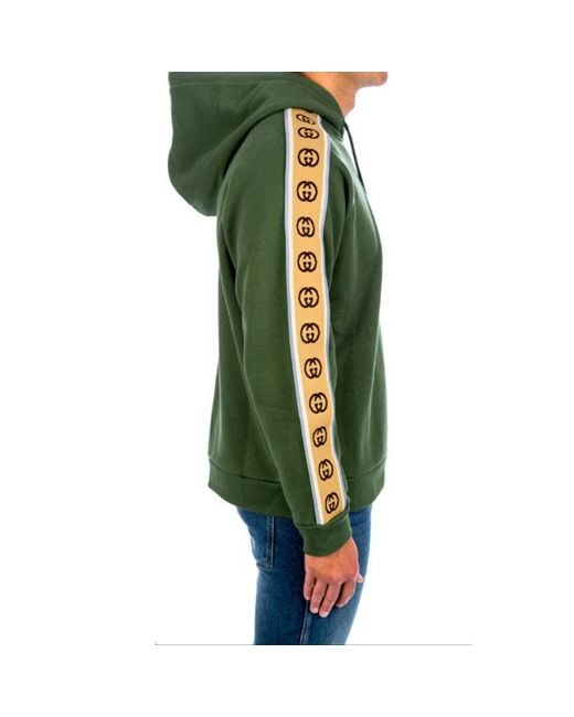 Gucci Green Knitted Cotton Hooded Sweater For for men