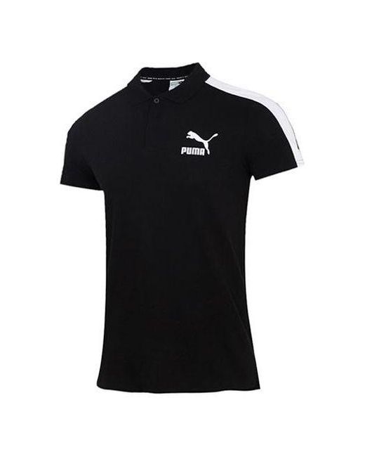 PUMA Black Iconic T7 Polo Shirt for men