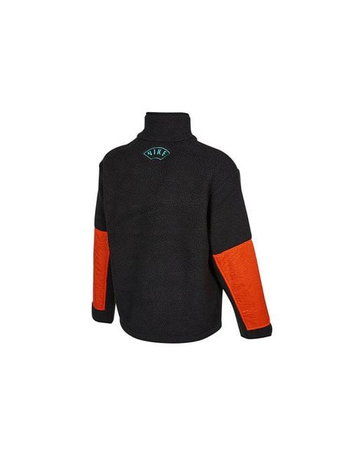 Nike Blue Cny Chinese New Year's Edition Contrast Color Stitching Loose Logo Sports Stand Collar Jacket for men