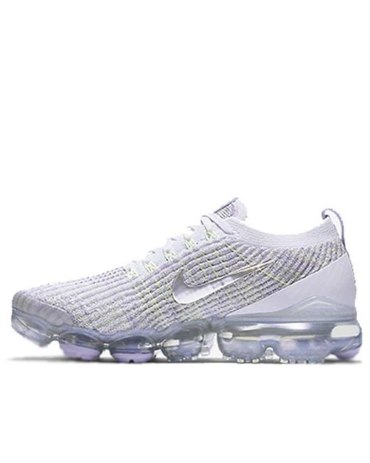 Nike White (Wmns) Air Vapormax Flyknit 3 'Barely Volt'