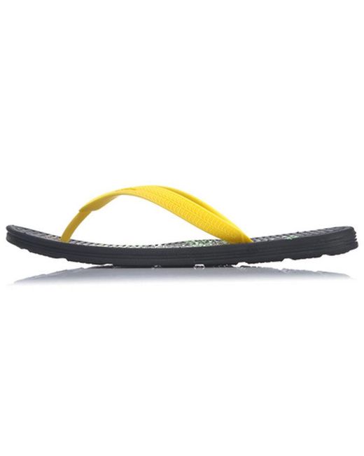 Li-ning Yellow Disney Crossover Ln Floper Colorblock Casual Flip-Flops for men