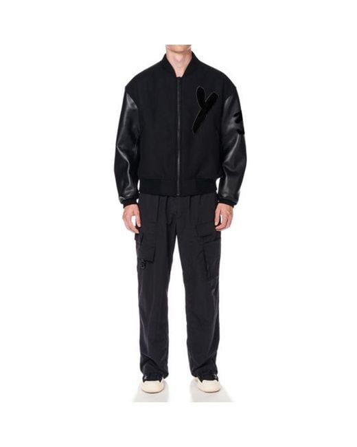 Adidas Blue Y-3 Letterman Jacket