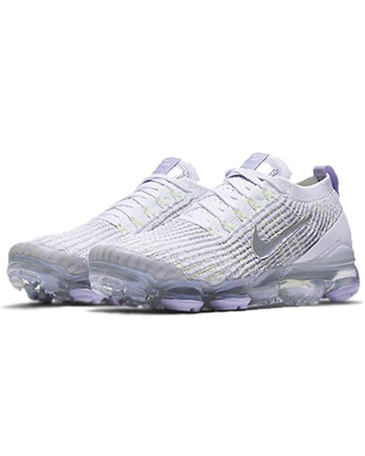Nike White (Wmns) Air Vapormax Flyknit 3 'Barely Volt'