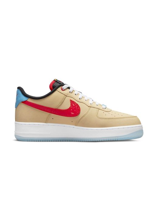 Nike Red Air Force 1 '07 Lv8 'Satellite' for men