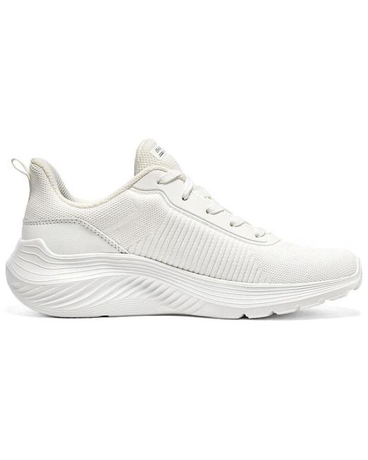 Skechers White (Wmns) Bobs Squad Waves