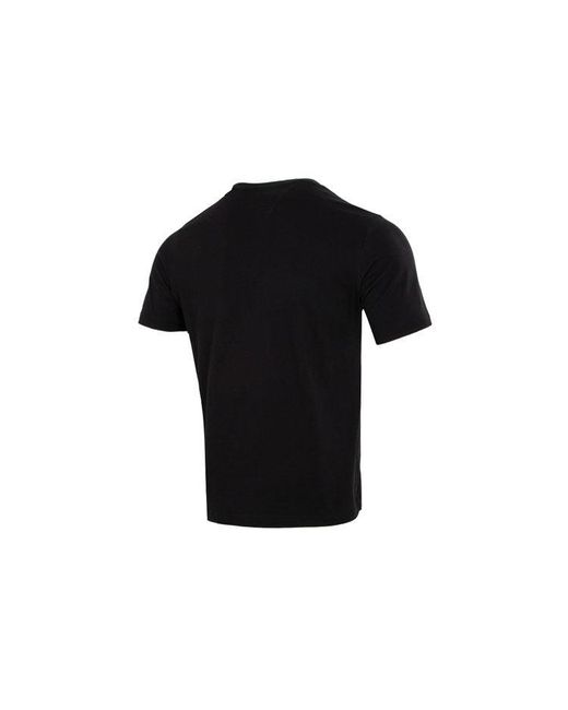 Adidas Black Neo Athleisure Casual Sports Breathable Alphabet Logo Solid Color Round Neck Short Sleeve for men