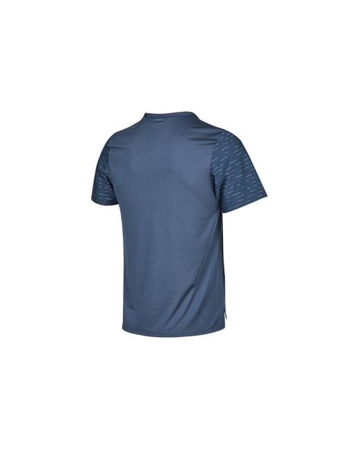 Nike Blue Dri-Fit Rise 365 Run Division Patchwork Sweatpants Round Neck Short Sleeves T Shirt for men