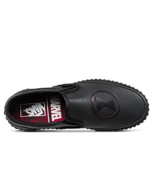 Vans Black Marvel X Slip-On Widow' for men