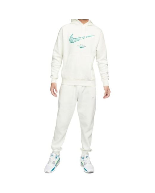 Nike White Cny Chinese New Year's Edition Logo Printing Knit Fleece for men