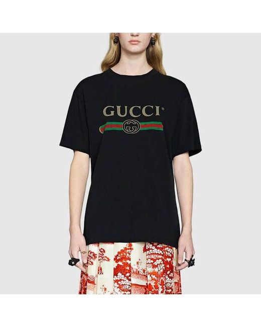 Gucci Blue (Wmns) Oversize T-Shirt With Logo