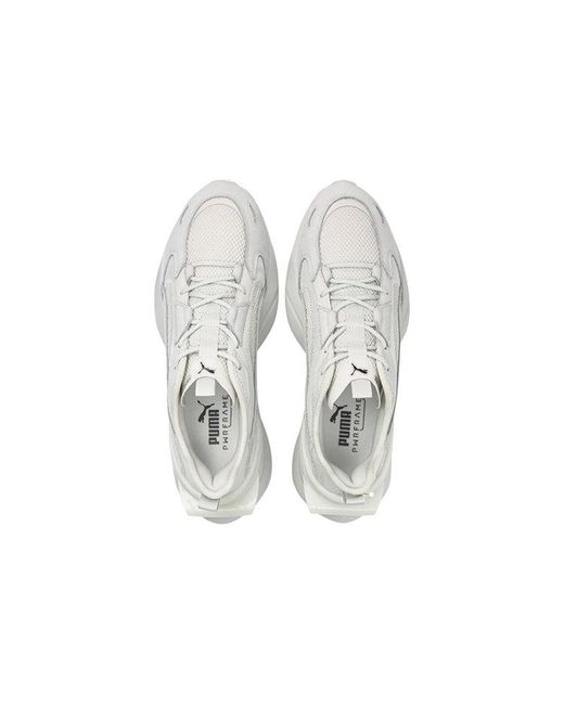 PUMA White Pwrframe Op-1 Lth Athleisure Casual Sports Shoe for men