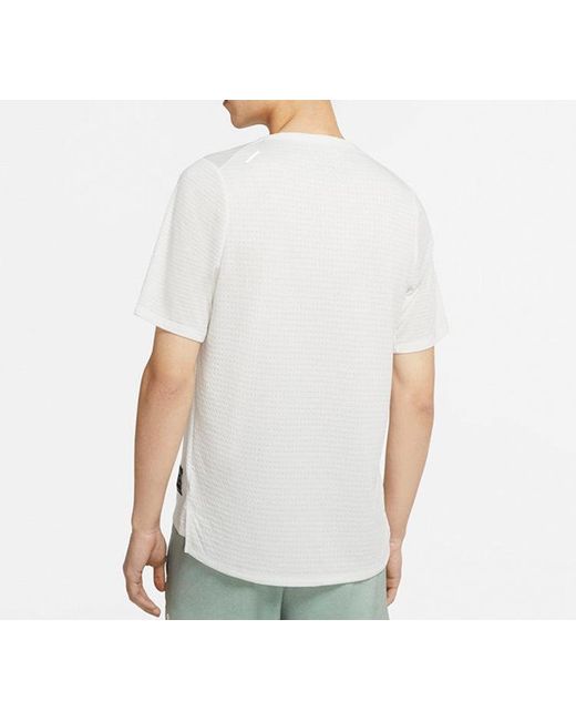 Nike Gray Dri-Fit Rise 365 A.I.R Artist Pattern Running Short Sleeve T-Shirt for men