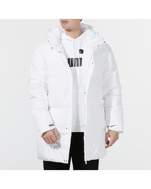 PUMA White Windproof Down Warm Jacket for men