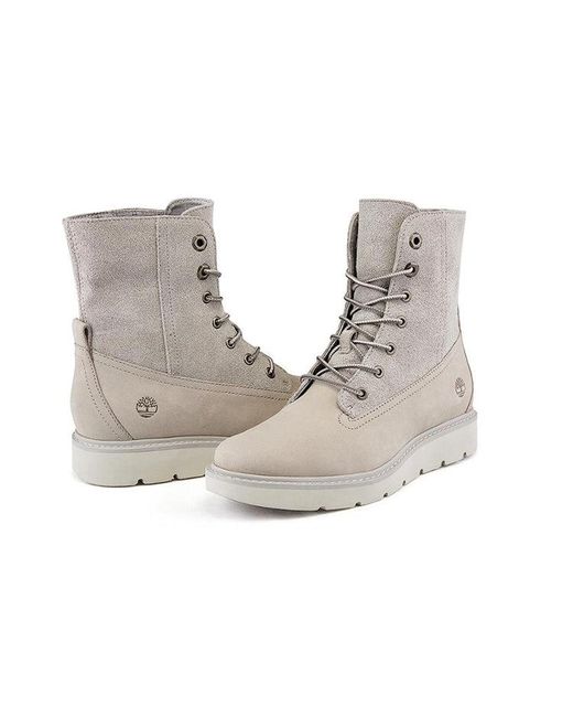 Timberland Gray (Wmns) Auth Teddy Fleece Wide-Fit 'Winter Nubuck'