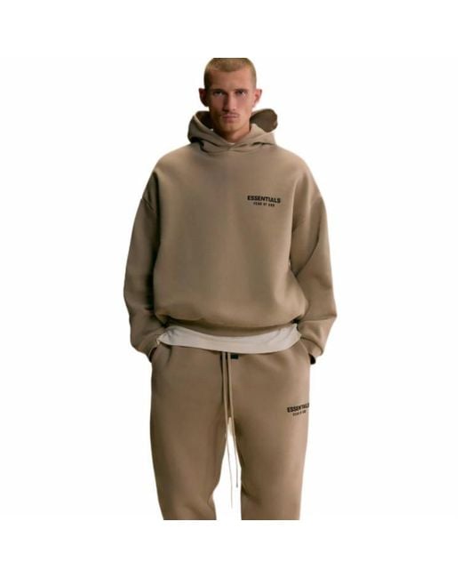 Fear Of God Gray Fleece Hoodie Ii 'Desert Sand' for men