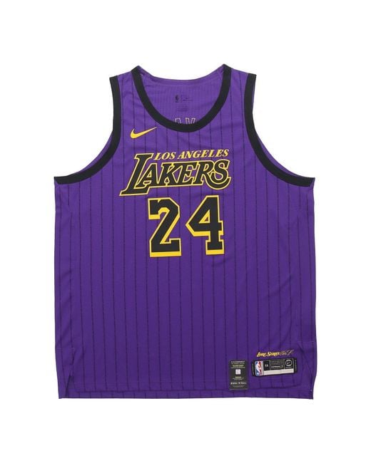 Nike Purple Nba Jersey Kobe Bryant Lakers 18-19Ss Jersey for men