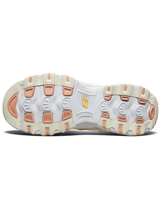 Skechers White (Wmns) D'Lites 1.0 Low Running Shoes Gs