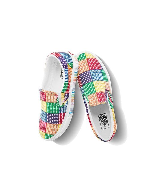 Vans White Classic Slip-On 'Pride' for men